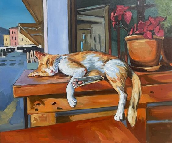SLEEPING CAT (2021), by Guzel Min