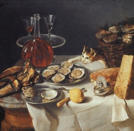 Still Life with Cat. Alexandre-Francois Desportes, 1705