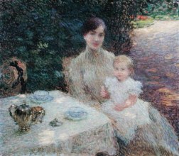 Tea in the Garden” (Ernest-Joseph Laurent, 1859-1929)