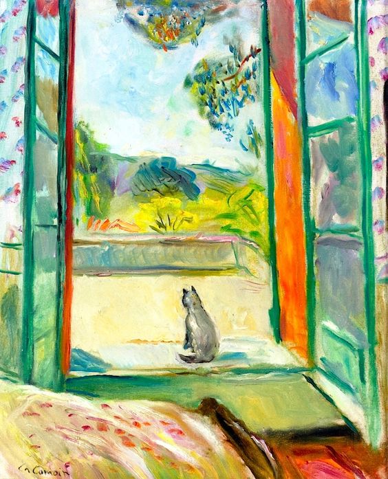 The Cat by an open Window (Aix-en-Provence) Charles Camoin