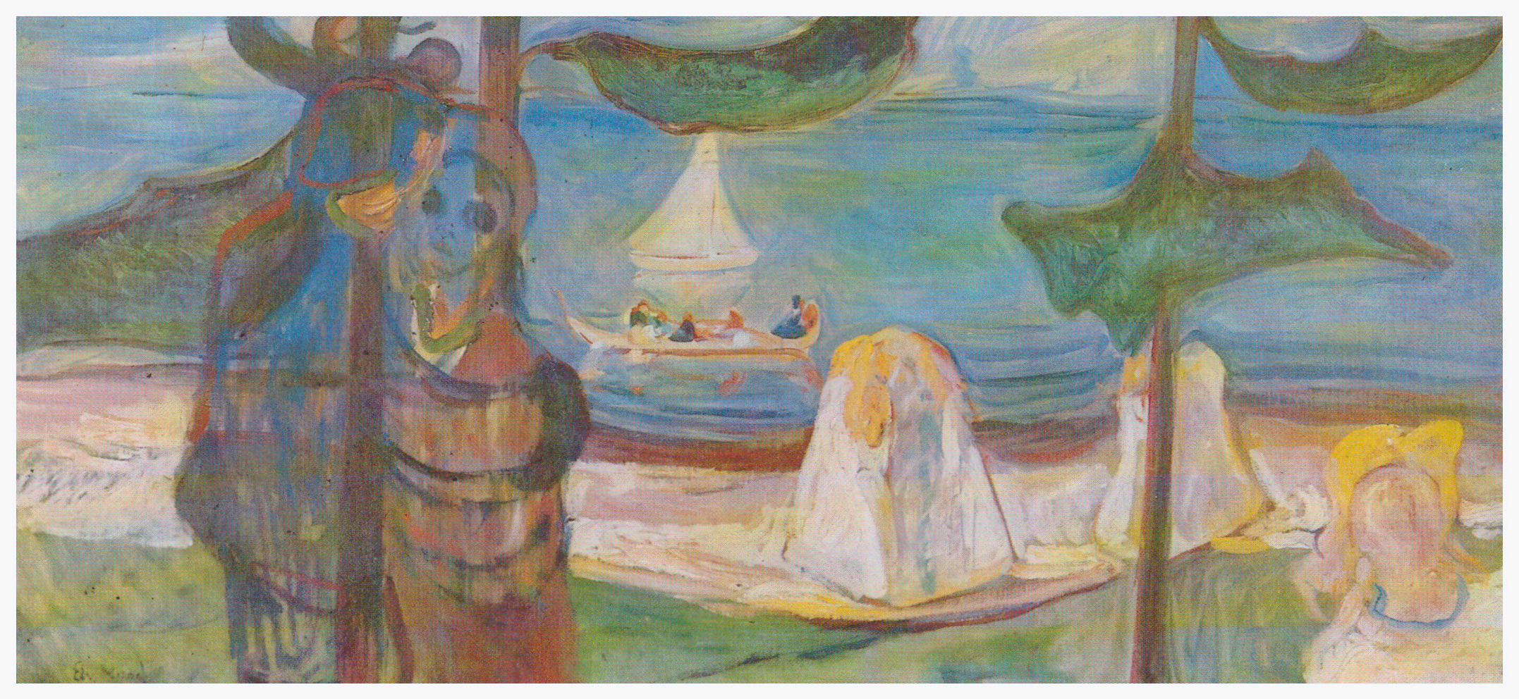 Munch, Summer Day or Embrace on the beach, (1904,_Linde_Frieze)