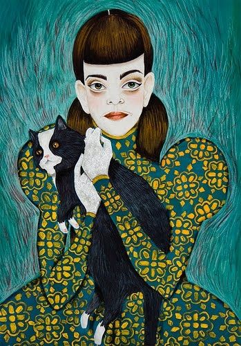 Cat and Girl by Tara Dougans