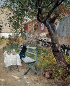 Frits Thaulow, Norwegian, Summer Day in the Garden, 1880