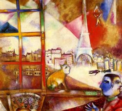 Paris-Through-my-window-1913 marc Chagall