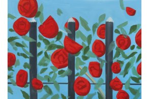 Alex-Katz-Red-Roses-with-Blue-2001-detail-via-Sothebys