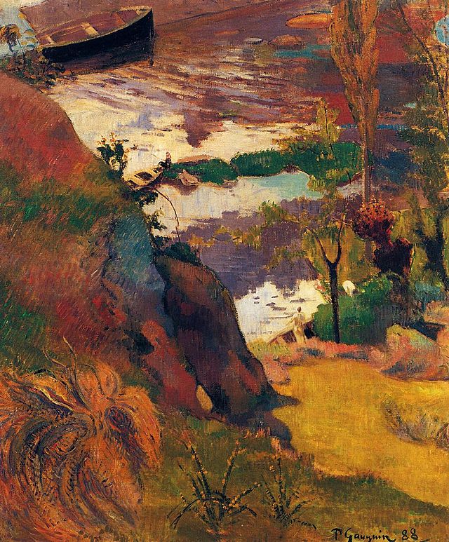 Gauguin_1888_Pêcheur_et_baigneurs_sur_l'Aven Paul Gauguin