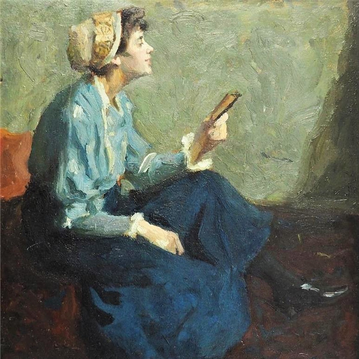 Young Woman Reading, by Nagy Vilmos