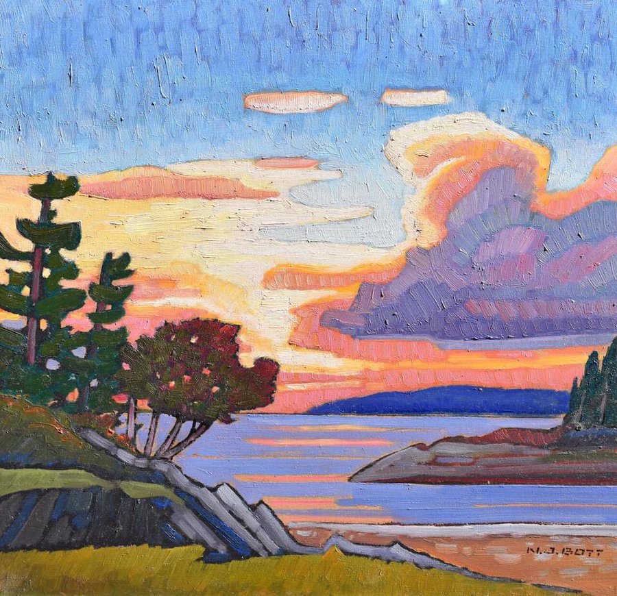 Ucluelet Sundown, Nicholas Bott (Dutch-Canadian, 1941-2021
