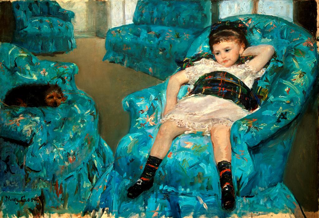 Mary Cassatt, Little Girl in a Blue Armchair (1878).