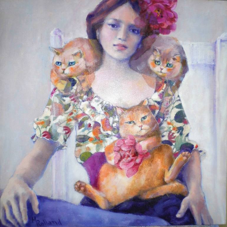 Mireille Rolland, Lady with Ginger Cats