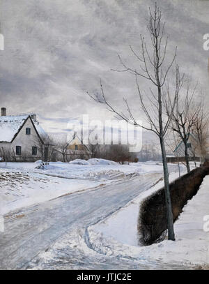 road-in-the-village-of-baldersbronde-winter-day-1912-laurits-anderson-ring