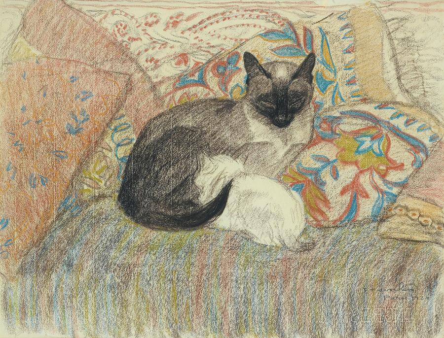 Théophile-Alexandre Steinlen, A Cat and Her Kitten