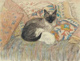 Théophile-Alexandre Steinlen, A Cat and Her Kitten