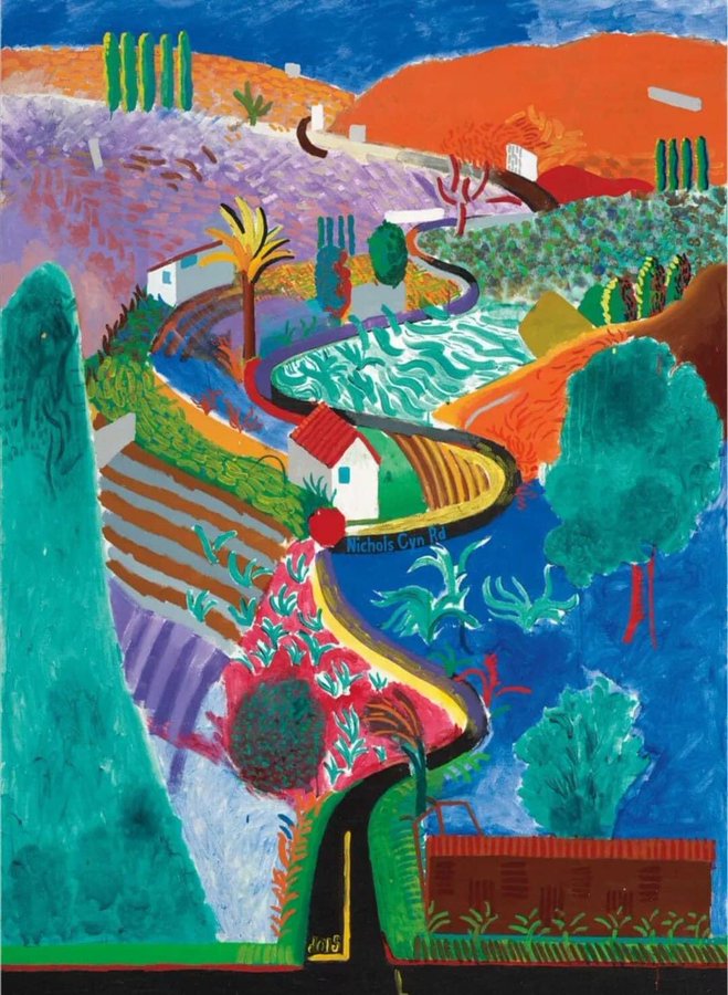 David Hockney, NIchols Canyon, Hollywood HIlls