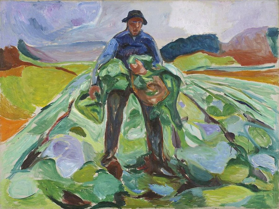 Edvard Munch, Man in the Cabbage Field
