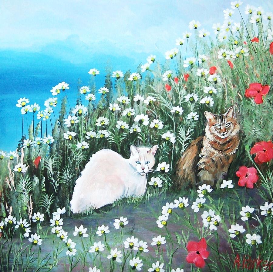 cats-in-garden-anne-parker