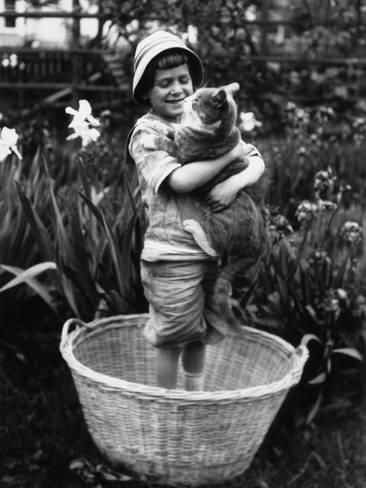 Girl and her cat