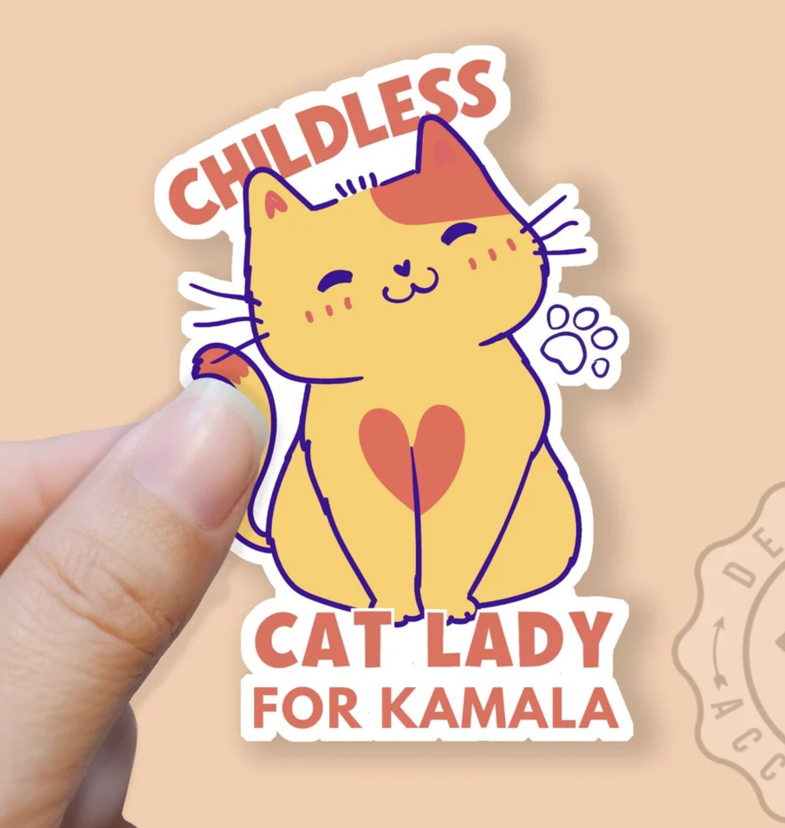 Childless-CAT-Lady-KAMALA-HARRIS-for-President-2024-Vote-Sticker