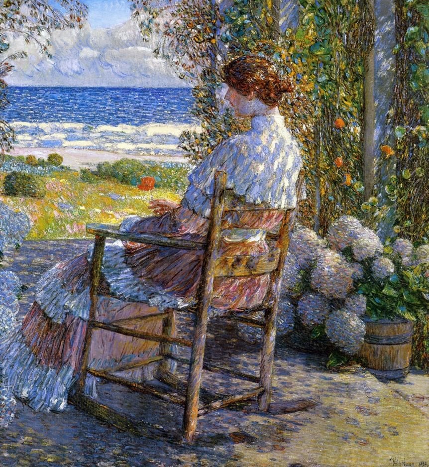The-Sea-Frederick-Childe-Hassam-oil-painting-1