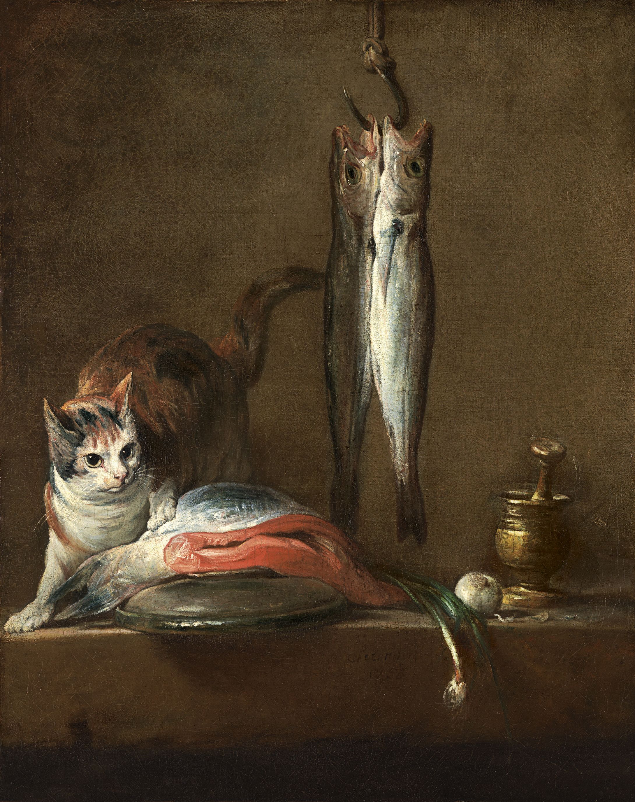 Jean Baptiste Simeon Chardin, Still Life with Cat and Fish, 1631