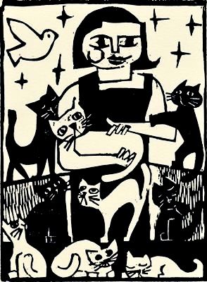 Woodcut by Gustav Vigeland