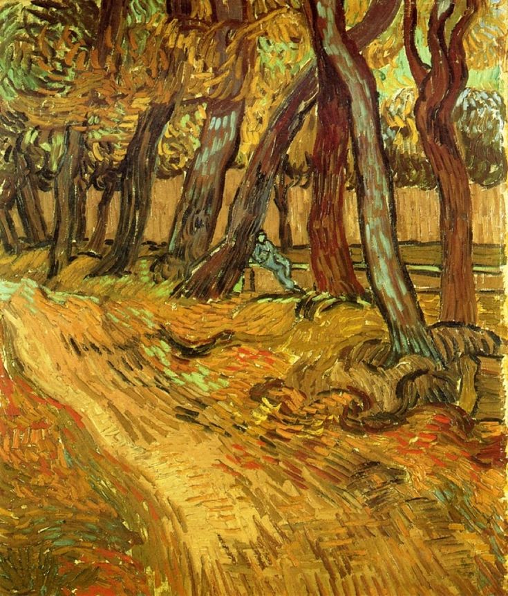 Path in the garden of the asylum, Vincent Van Gogh